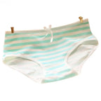 Women Cute Sexy Underwear Panties Stripes Navy Bowknot Tanga Lovely Women Panties Cotton Briefs
