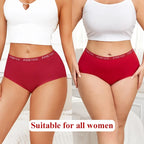 4Pcs S-XXL Cotton High Waist Underpants Women's Seamless High Elastic Belt Panties Comfortable Sports Briefs Breathable Lingerie