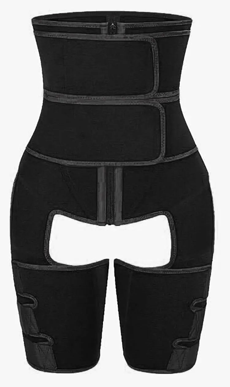 3 in 1 waist and thigh trimmer Double Compression Belt Leg Support Sweat Sauna Effect Neoprene Waist Trainer Butt Lifter Workout