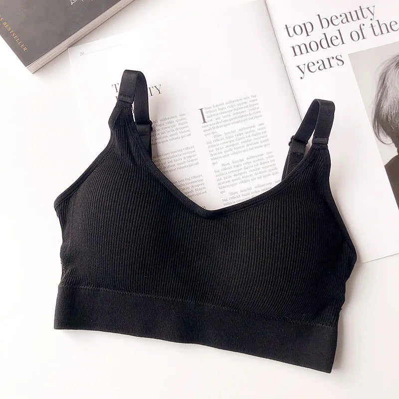 Women's Bra Tube Top Crop Top Female Seamless Back Outdoor Sports Underwear Bra For Women Cotton Female Bra Tops Brassiere