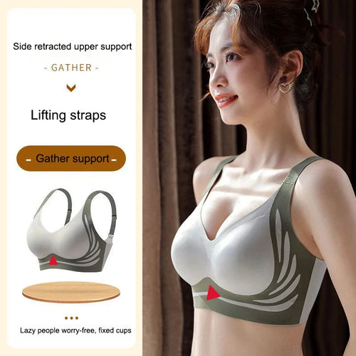 1/2Pcs/Set Women Push Up Bras Seamless Comfortable Angel Wings Bras Set Trendy Soft Breathable Underwear Female No Wire Lingerie
