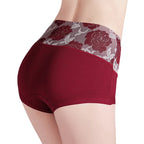 5Pcs Women Panties High Waist Body Shaper Underwear Print Girls Briefs Soft Sexy Underpants Breathable Cotton Female Lingerie