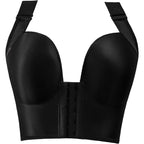 Front Close Push Up Bra for Women Wirefree Deep Cup Brassiere Hides Back Fat Full Back Coverage Bras Plus Size Lingeire