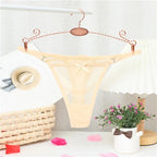 2024 New Women Sexy Panties Mesh Sheer Thongs T Pants Seamless Underwear T-Back Briefs Low Waist See Through G Strings
