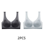 2PCS sexy bra lingerie Plus Size 4XL Seamless Bralette Wire Free Bras For Women Underwear Lingerie Sleep Brassiere Breathable
