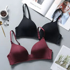 Ultra Thin Sexy Ice Silk Wireless Bra For Women Sexy Gather Underwear Push Up Simple Lingerie Seamless Brassiere Bralettle