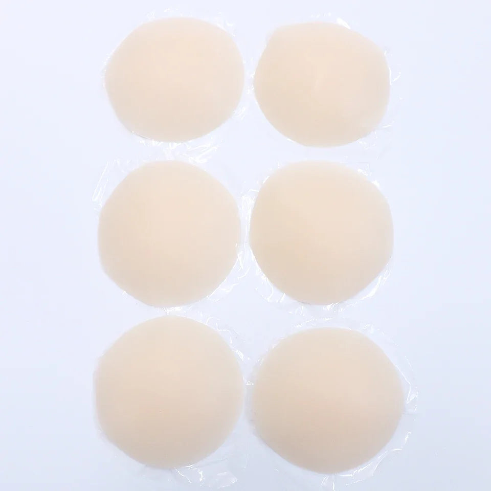 3 Pairs Reusable Nipple Covers Silicone Nipple Pasties For Women Adhesive Breast Petals Chest Sticker No Show Sticky Bra