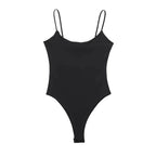 MUJER White Black Body Woman Sleeveless Tight Bodysuit Lingerie Sexy Woman Bodys Bodycon Backless Bodysuit Women Summer Tops