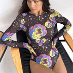 New High Waist Sexy Swimsuit Women Summer Bathing Suit Bikini Set Long Sleeve Swimwear Women Beach Swimming Suit For Female