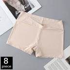 FallSweet 8PCS Anti-See-Through Ice Silk Breathable Seamless Panties for Woman Soft Breathable Underwear Sexy Female Lingerie