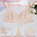 Sheroine Plus Size Underwire Bra Full Coverage Support, Comfortable Lace for Women Unpadded Large Bust Minimizer with Wide Strap