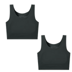 Women's Large Breasts Underwear Wide Shoulder Invisible Corset Antibump Thin Underwear Full Cup Vest Traceless Bra with Bra Pads