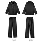 Pajamas Sets for Women 2024 Sexy Silk Women Pijama Sets Sleepwear Long-sleeve Cardigan Set Female Ice Silk Pyjamas Home Clothing