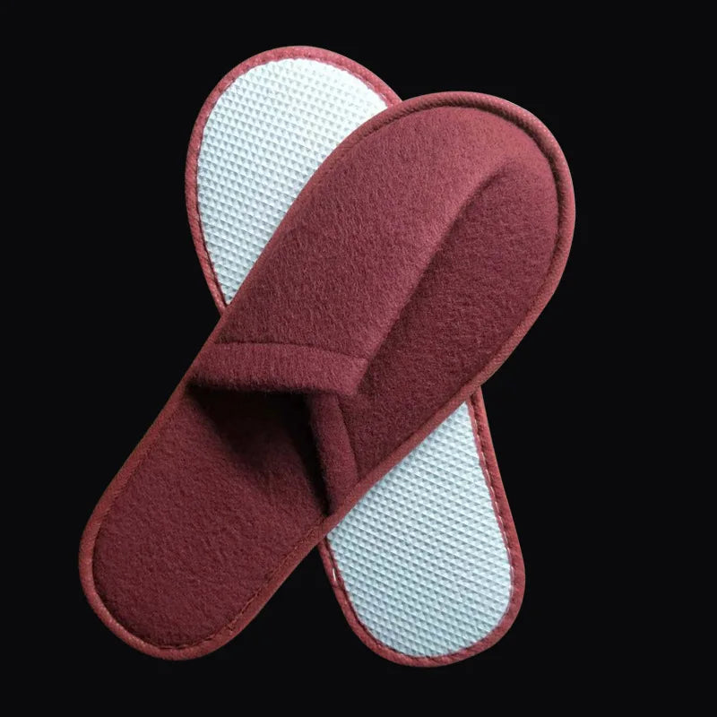 Soft Disposable Guest Slippers – 5 or 10 Pair Set