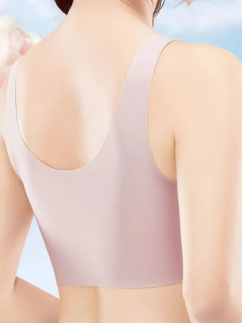 Seamless Solid Wireless Bra Comfy Breathable Full Coverage Everyday Bra Women's Lingerie Underwear