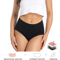 4 Layer Very Abundant Bamboo Period Panties for Heavy Flow Women Menstrual Panties Overnight High Waist Period Underwear