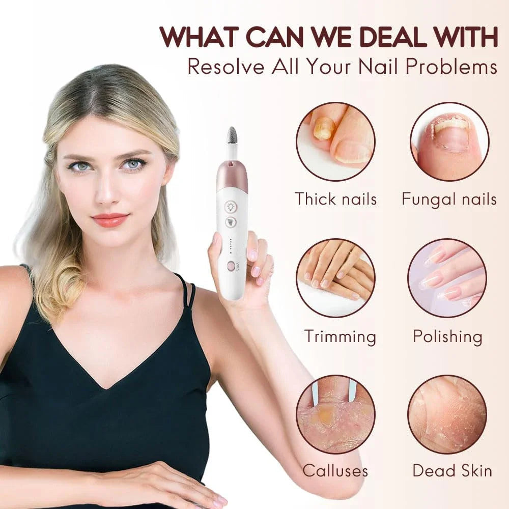 Cordless Electric Nail File Set Portable Nail Drill Machine for Hand