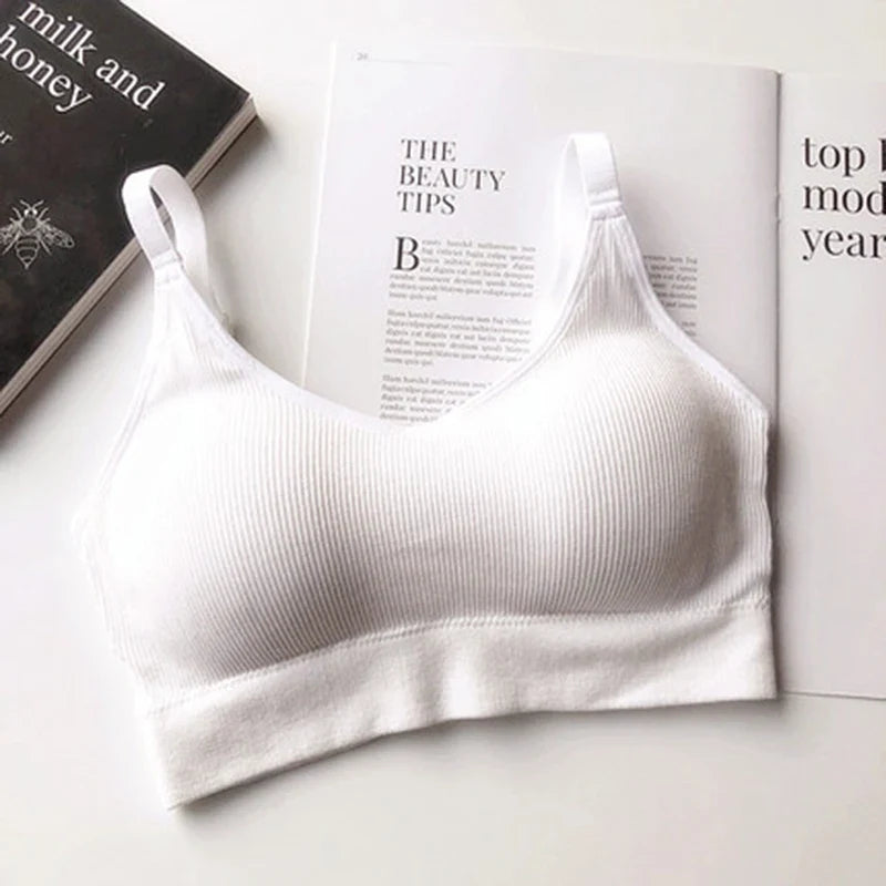 Women's Bra Tube Top Crop Top Female Seamless Back Outdoor Sports Underwear Bra For Women Cotton Female Bra Tops Brassiere
