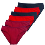 6pcs Women Panties Girl Sexy Underwear Solid Color Middle-Waisted Briefs Female Ventilation Soft Cotton Women's Underpants