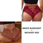 CINOON 2PCS/Set New Panties Women Lace Underwear Sexy Low-Waist Briefs Hollow Out G String Underpant Embroidery Female Lingerie