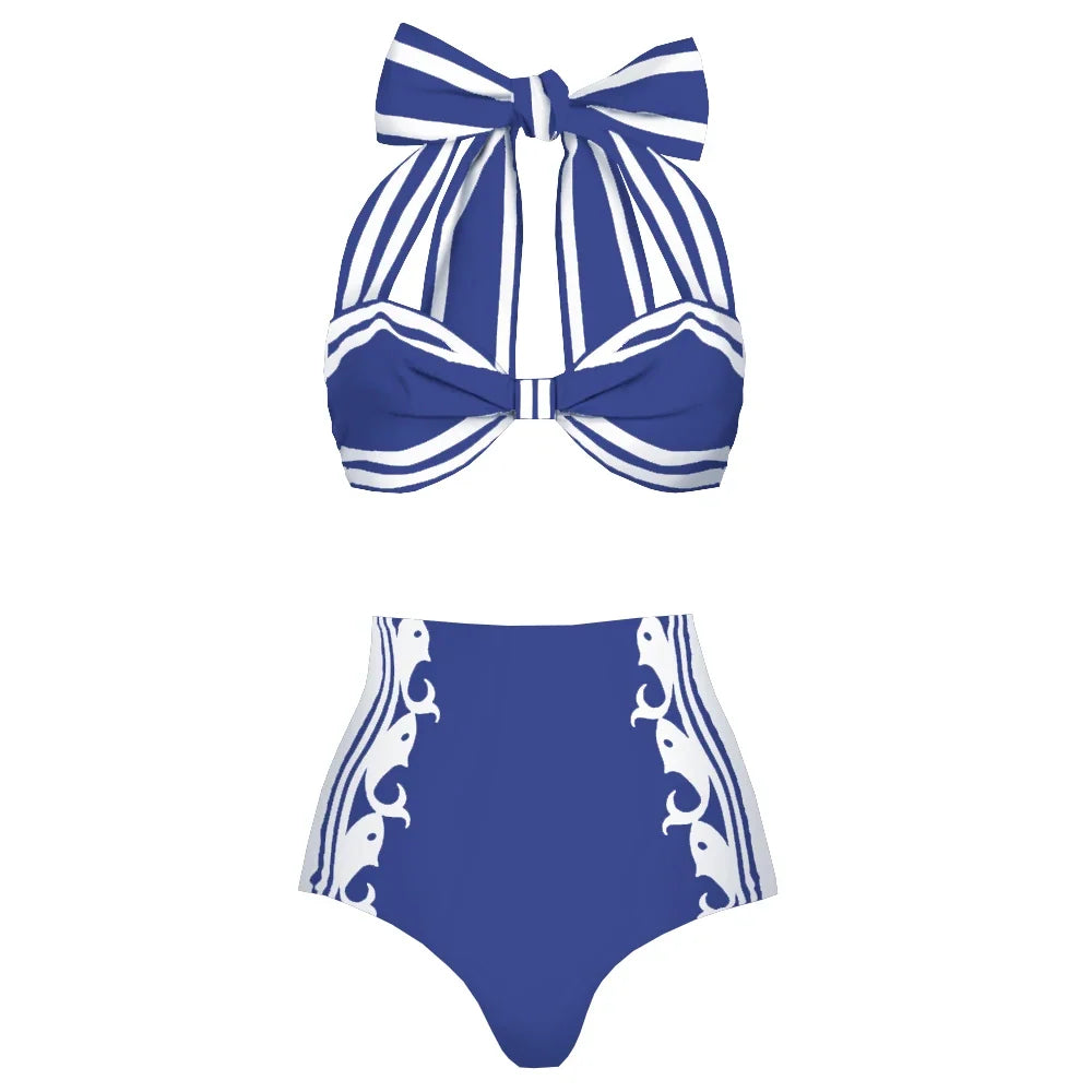 2025 High Quality One Piece Swimsuit Floral Ruffle Printed Push Up Women Bikini Set Swimwear Slimming Bathing Suit Beach Wear