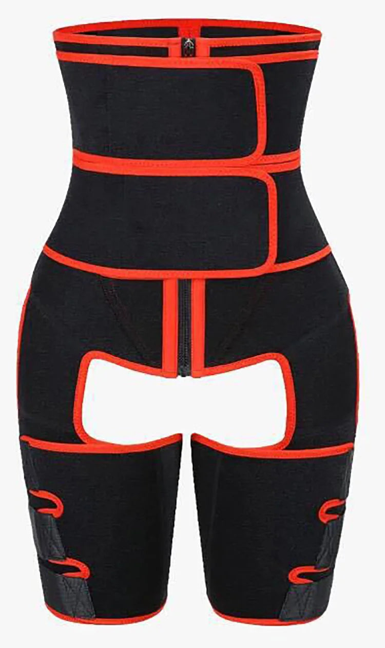 3 in 1 waist and thigh trimmer Double Compression Belt Leg Support Sweat Sauna Effect Neoprene Waist Trainer Butt Lifter Workout