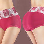 5Pcs Women Panties High Waist Body Shaper Underwear Print Girls Briefs Soft Sexy Underpants Breathable Cotton Female Lingerie