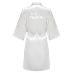 Sage Green Bridal Satin Robe Women Spanish Wedding Robe Novia Kimono Bride Party Bridesmaid Robes
