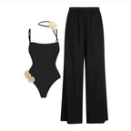 2025 New Arrival Push Up One Piece Swimsuit Ruffle Beach Wear Swimwear Women Wrap Skirt Swimsuit Cover Up Sexy Sarong Plage