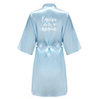 Sage Green Bridal Satin Robe Women Spanish Wedding Robe Novia Kimono Bride Party Bridesmaid Robes