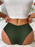 6-Pack Women's Underwear, Solid Color and Printed Mix, Seamless, Bare-Feel, Sexy and Comfortable Bikini Panties