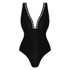 2025 Sexy Women's Swimsuit New Strapless Simple One-piece Swimwear with Shorts Two-piece Set Sliming Bodysuit Beachwear Monokini