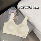 A /B / C Fixed Cup Seamless   Oversized Bra Thin Push Up  Women Underwear