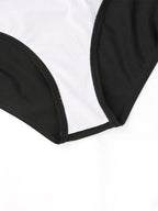 2 Pcs/Set Women's Bikini Split Set Summer Leisure Vacation Style Hanging Neck Bareback Strap Bikini Set Beach Women's Swimsuit