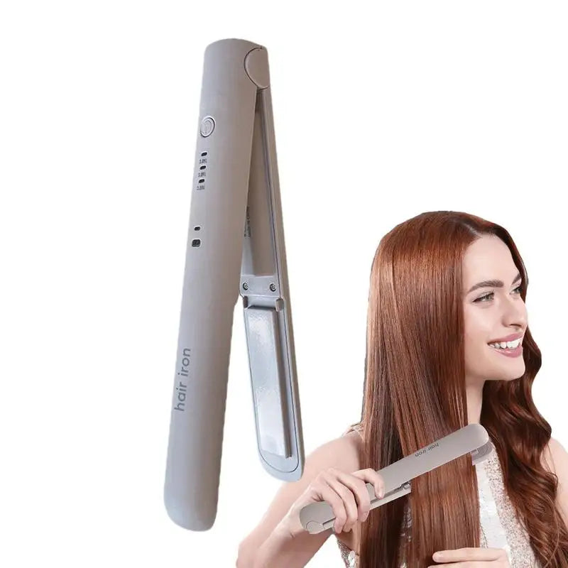 Mini Hair Straightener Flat Iron Ceramic Curling Short Hair Portable