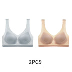 2PCS sexy bra lingerie Plus Size 4XL Seamless Bralette Wire Free Bras For Women Underwear Lingerie Sleep Brassiere Breathable