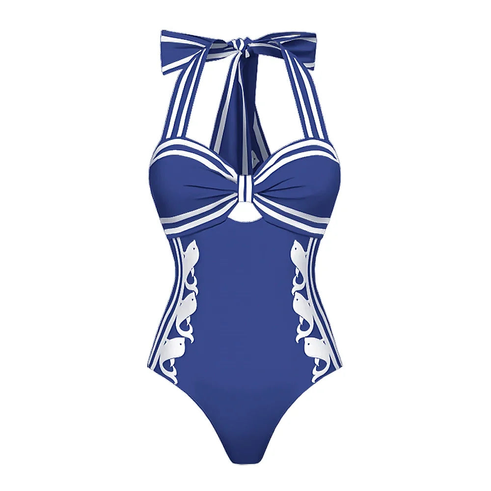 2025 High Quality One Piece Swimsuit Floral Ruffle Printed Push Up Women Bikini Set Swimwear Slimming Bathing Suit Beach Wear