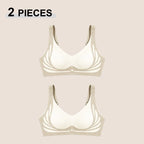 1/2Pcs/Set Women Push Up Bras Seamless Comfortable Angel Wings Bras Set Trendy Soft Breathable Underwear Female No Wire Lingerie