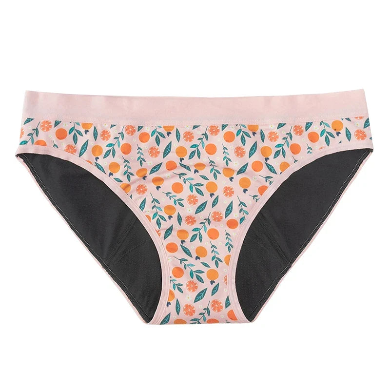 Teen & Women's Period Underwear - 4-Layer Leakproof Cotton Briefs for Medium Flow, Reusable Menstrual Panties
