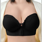 Ultimate Push Up Bra 12cm Padded Front Closure Strapless Plunge Bra for Small Chest Extreme Lift Invisible Back Comfort Wear