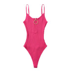 Sexy bodysuit women pink knitted tops women 2024 Summer bodycon bodysuits black camisole bodysuits crochet top backless green