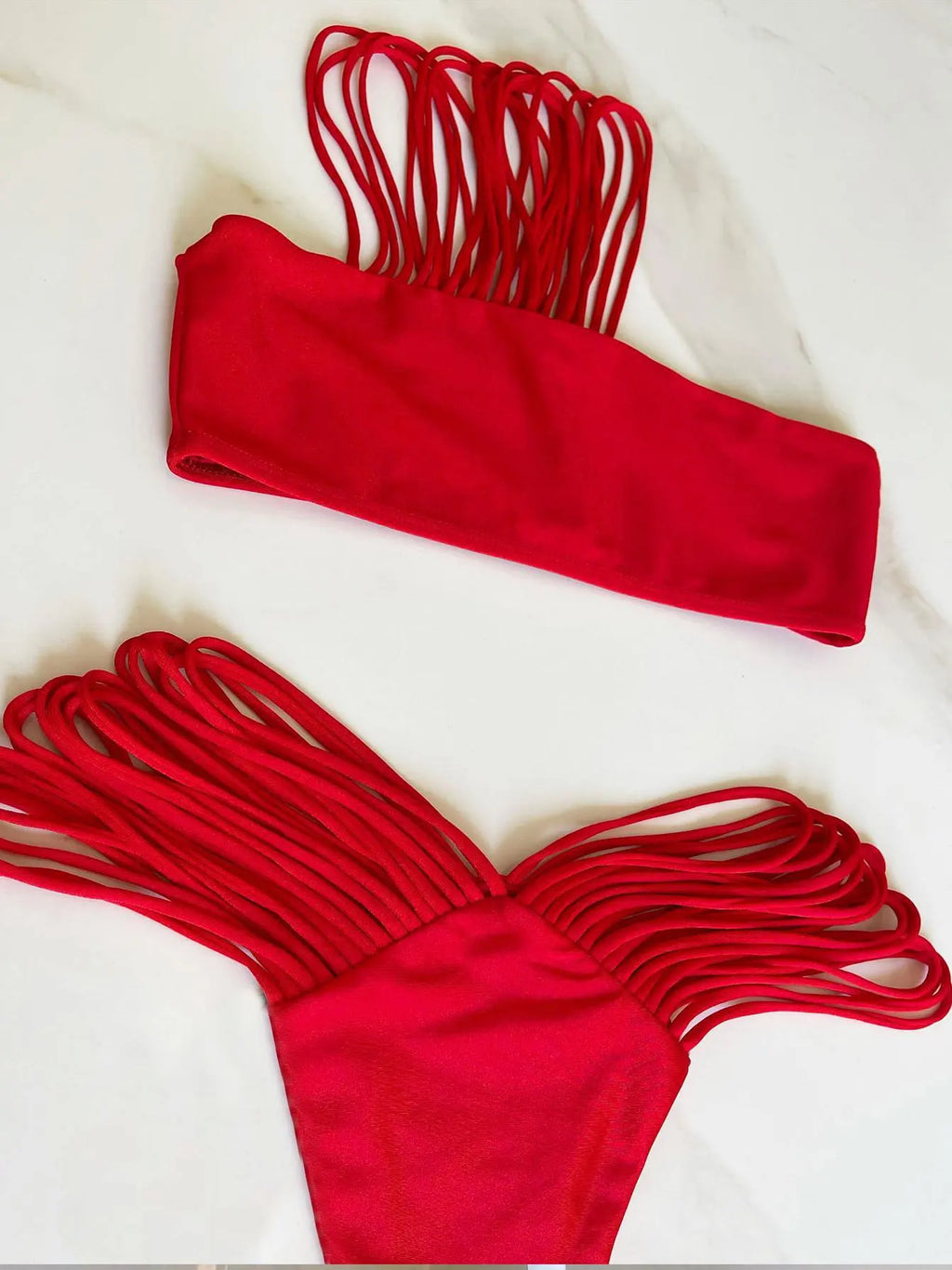 Sexy Strappy Micro Bikini Set for Women, Two Piece Swimsuit, High Cut Swimwear, Brazilian Beachwear, Bathing Suit, 2024