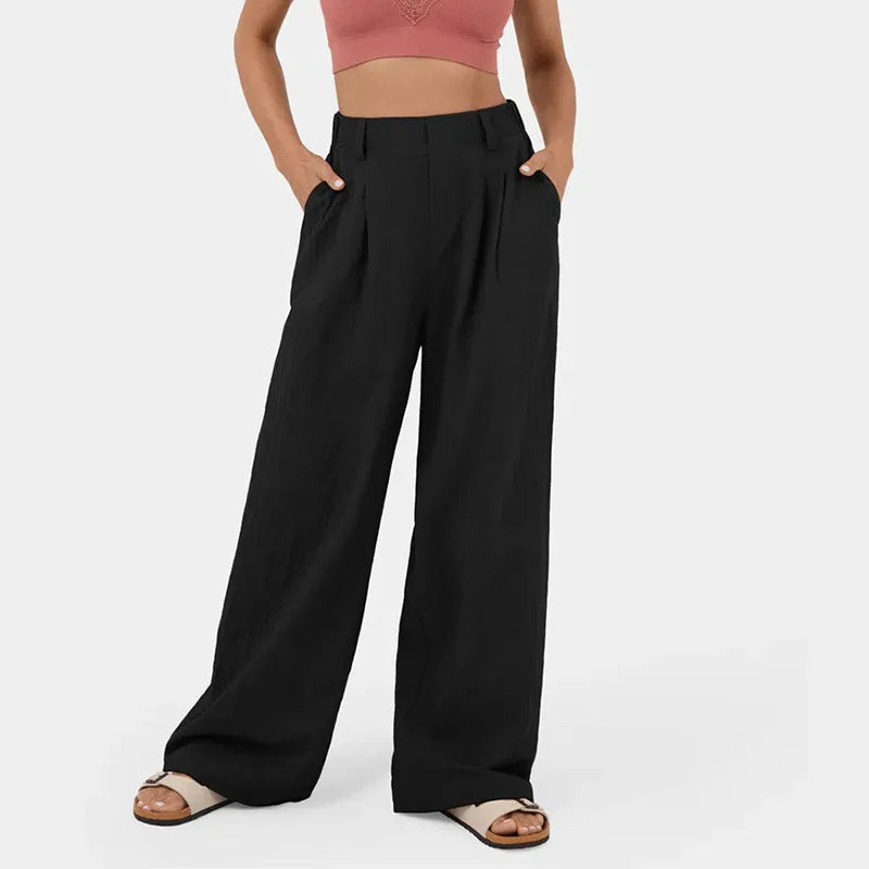 Women's High-Waisted Wide Leg Trousers