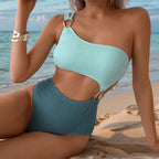 "2025 New Arrival: Sexy Cut-Out One-Piece Swimsuit - Trendy Snake Print Bikini for Women"