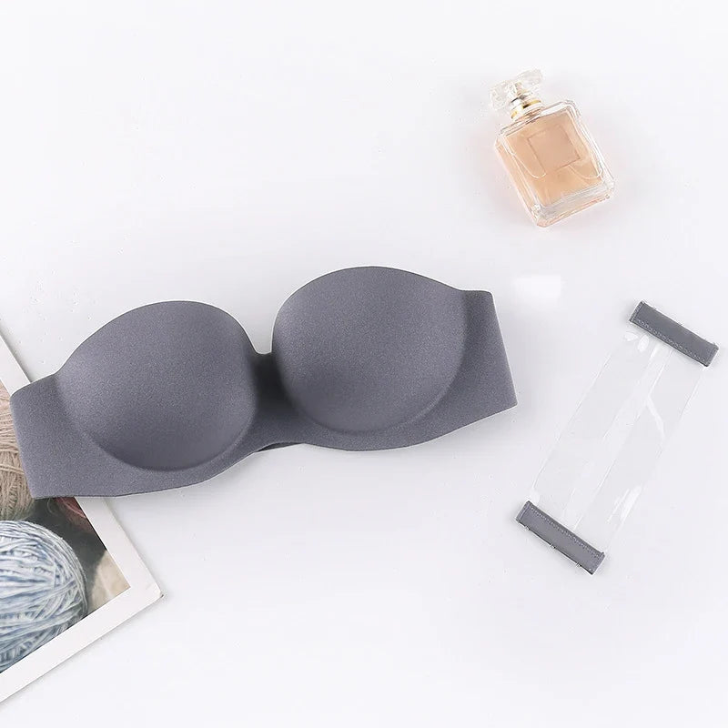 FINETOO Front Closure Sexy Push Up Bra Women Invisible Bras Underwear Lingerie For Female Brassiere Strapless Seamless Bralette