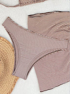 Women's 3 Piece Bikini Set with Wrap Coverup Halter Triangle Swimsuits