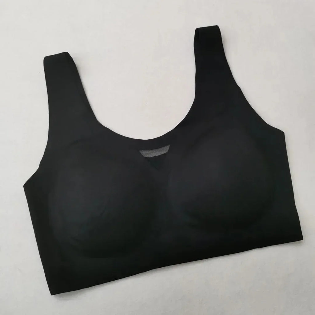 A /B / C Fixed Cup Seamless   Oversized Bra Thin Push Up  Women Underwear