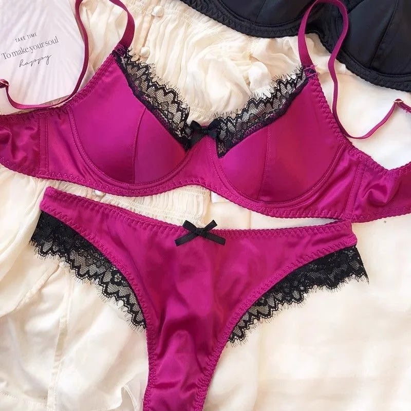 Women'S New Sexy Underwear Night Push Up Gathered Mesh Lace Erotic Sexy Home Bra Set Home Outfits
