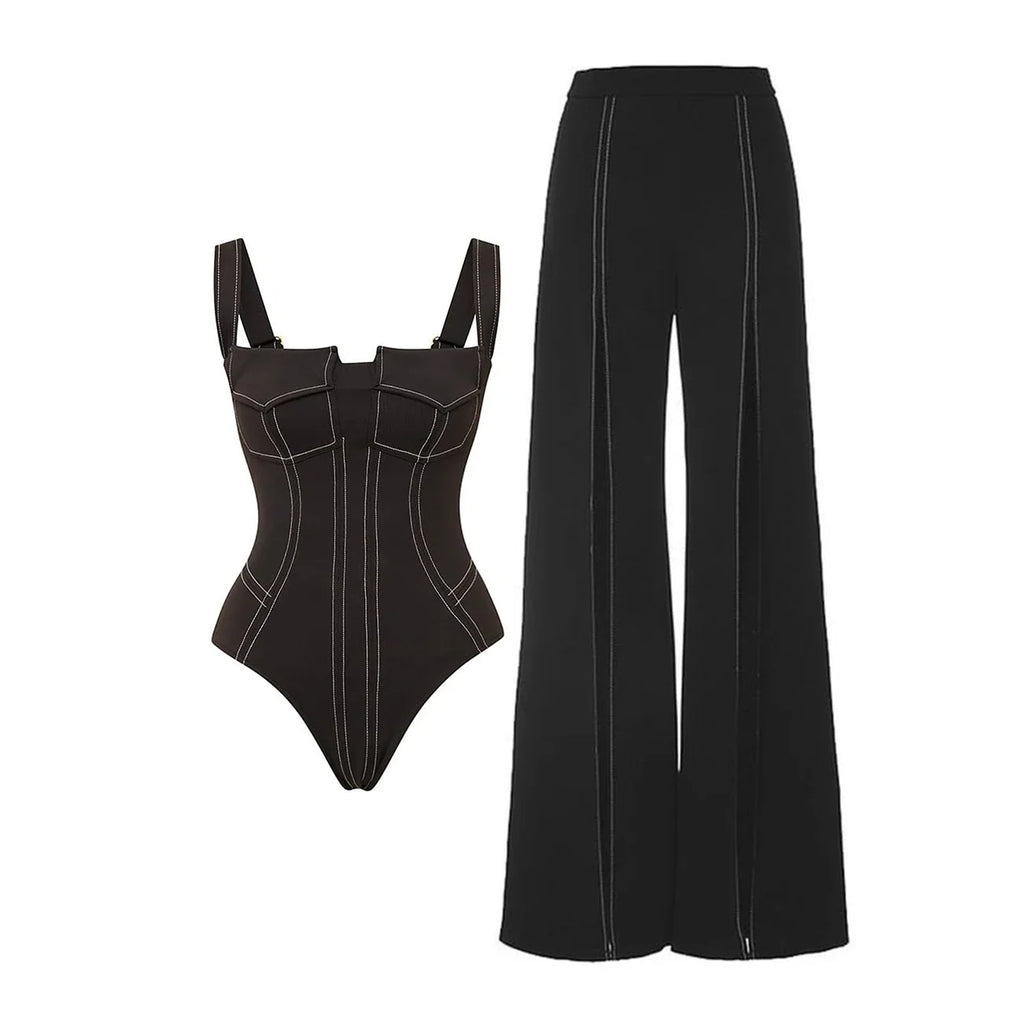 2025 New Arrival Push Up One Piece Swimsuit Ruffle Beach Wear Swimwear Women Wrap Skirt Swimsuit Cover Up Sexy Sarong Plage