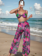 New Swimwear Sexy Bikini Mesh Trousers Three-piece Split Women's Swimsuit
